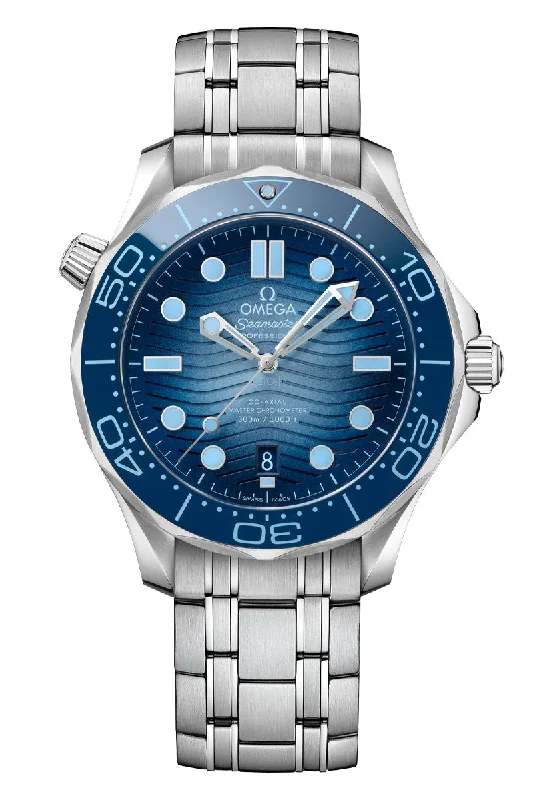 Men's Limited Edition Design Dress Watches-Omega Seamaster 75th Anniversary Diver 300M Co‑Axial Master Chronometer 210.30.42.20.03.003