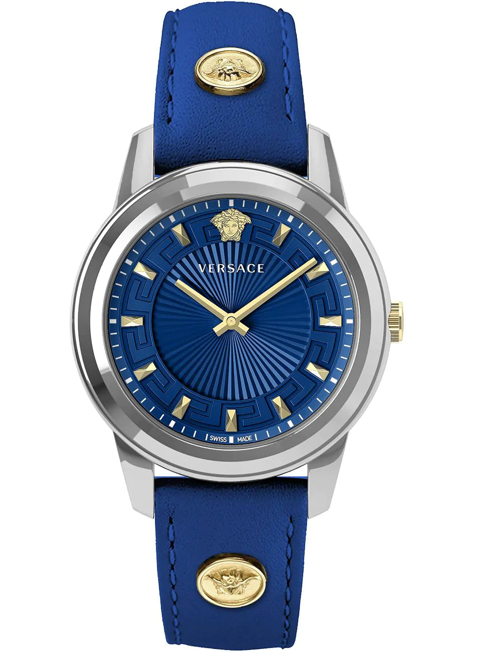 Men's Swiss Spring Edition-Versace Ladies Watch Greca 38mm Blue VEPX00921
