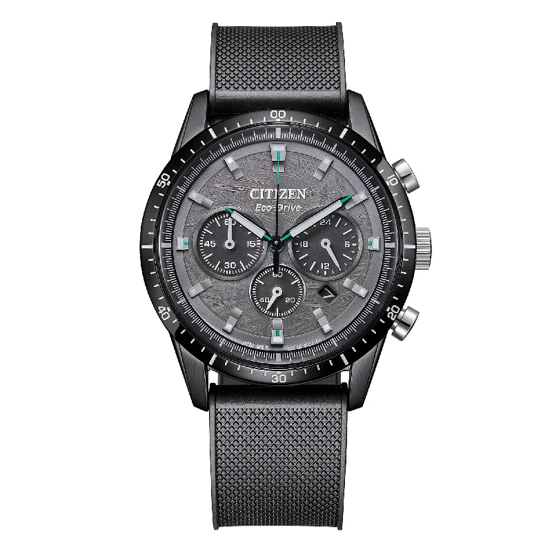 Men's Birthday Style Men's Sports Watches-Orologio Citizen Crono39 grigio con cinturino in gomma nera CA4625-02H