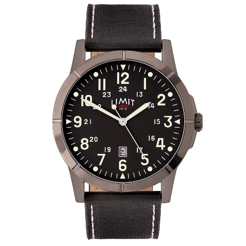 Men's Field Watches Digital Edition-Limit 5791.01 Men's Black Pilot Watch