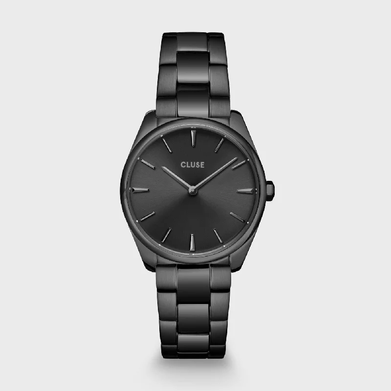 Women's Mechanical Watch Clearance-Féroce Petite Watch Steel, Full Black