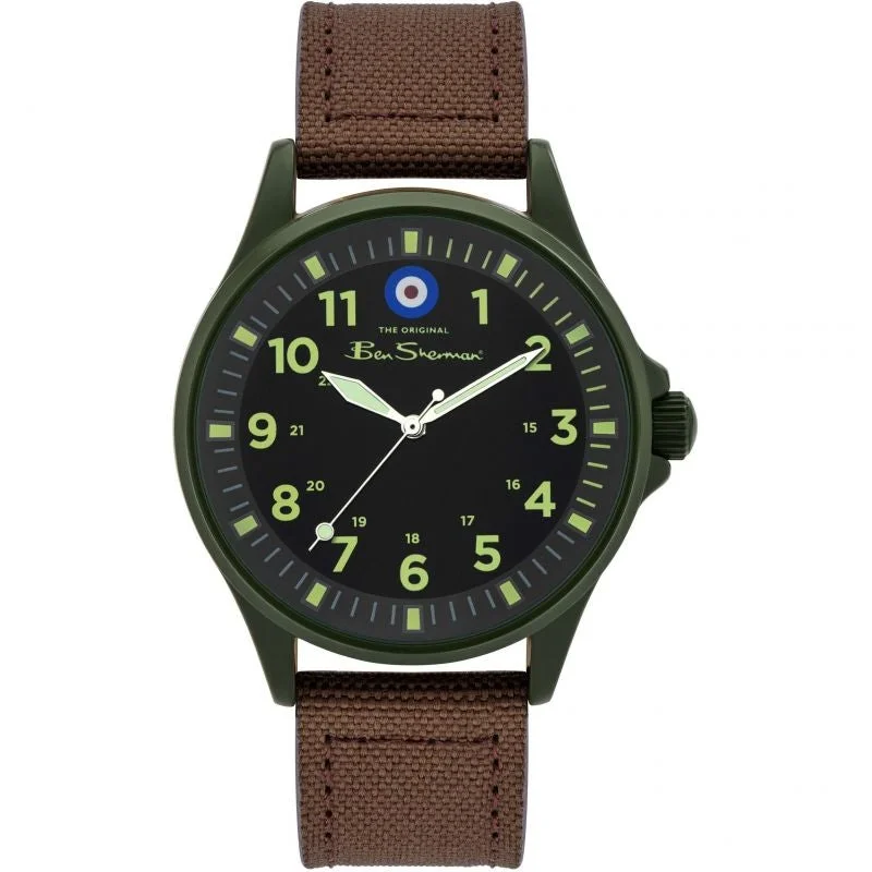 Men's Spring Design Dress Watches-Ben Sherman BS036T Men's Original Brown Watch