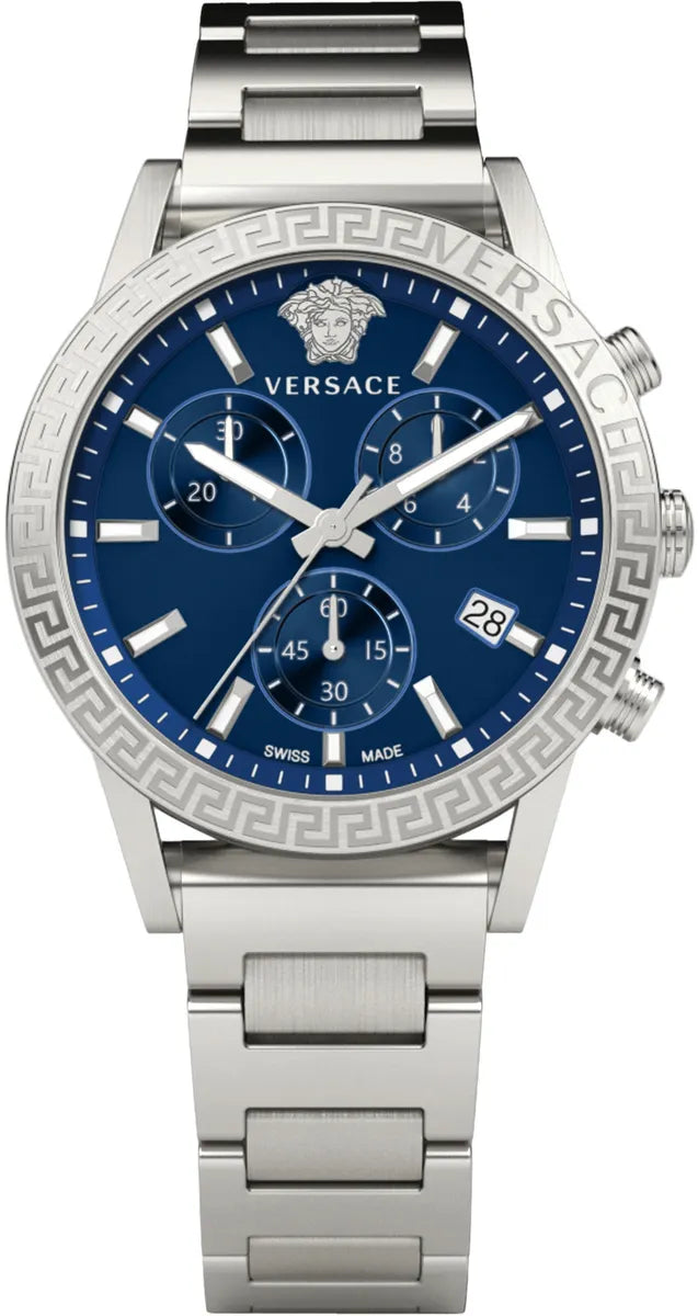 Men's Swiss Anniversary Edition-Versace Ladies Watch Sport Tech 40mm Blue Bracelet VEKB00522