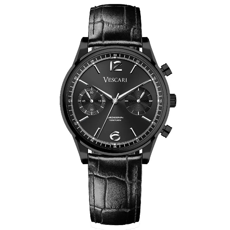 Men's Swiss Summer Edition-Vescari Chestor Men's Black Chrono Watch VSC-02BS-01
