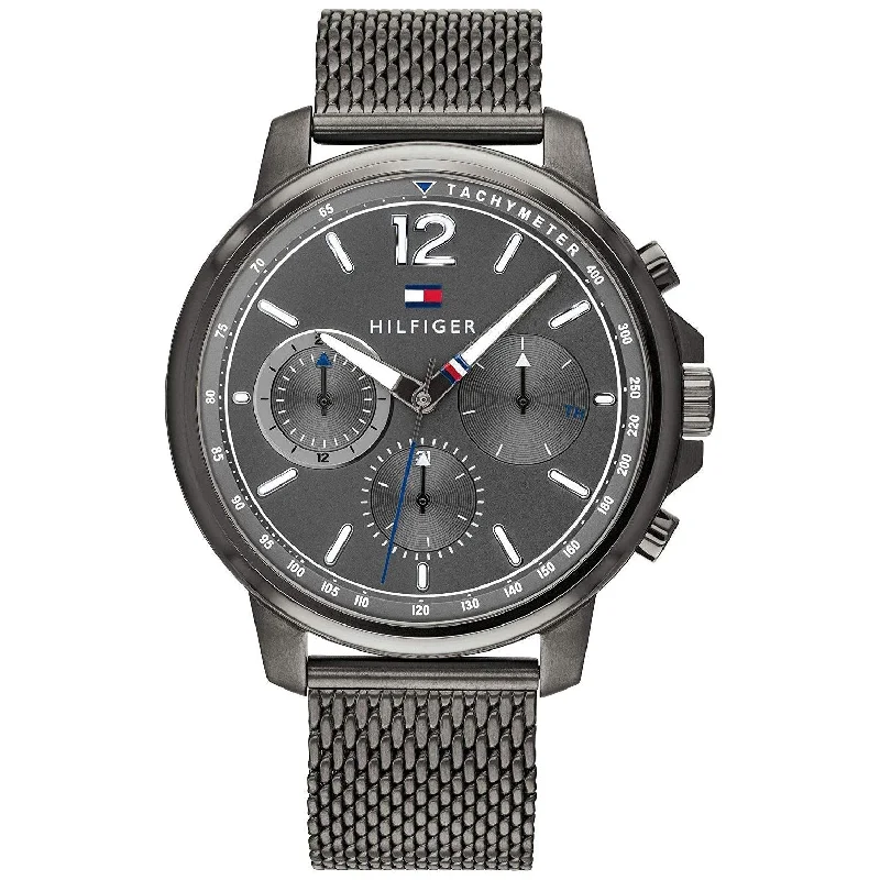Men's Personalized Dress Watches-Tommy Hilfiger 1791530 Men's Grey Chronograph Watch