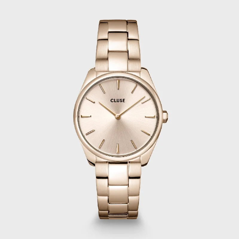 Women's Winter Style Mechanical Watches-Féroce Petite Watch Steel, Pink Gold Colour