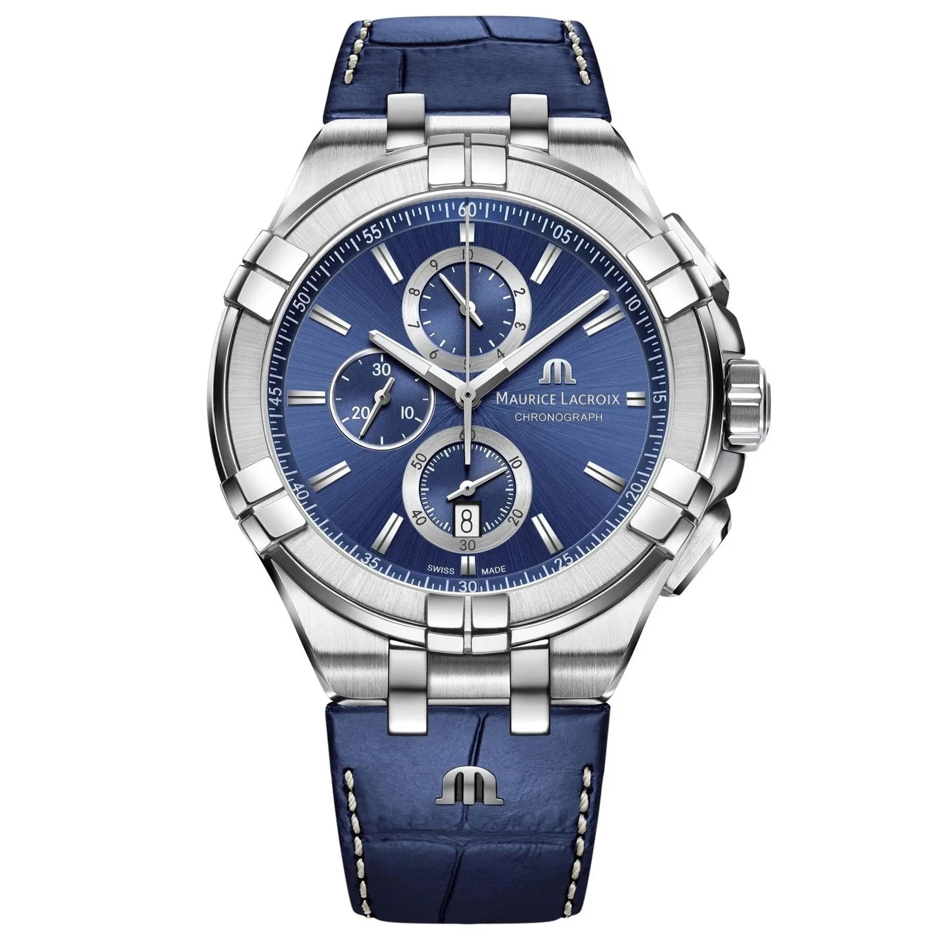 Men's Swiss Special Edition-Maurice Lacroix Men's Blue Aikon Chrono Watch AI1018-SS001-430-1 Men's Swiss Special Edition-Maurice Lacroix Men's Blue Aikon Chrono Watch AI1018-SS001-430-1