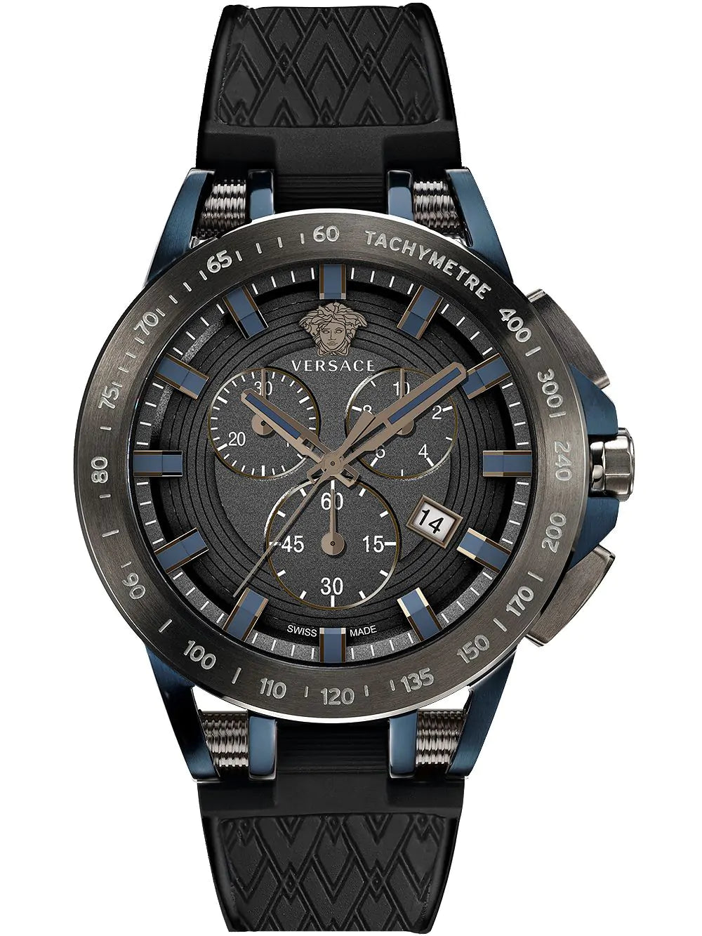 Men's Swiss Watch Discount-Versace Men's Watch Sport Tech 45mm Black VE3E00221