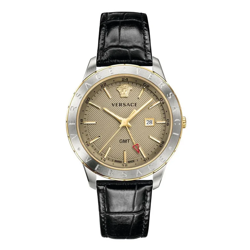Men's Swiss Customized Edition-Versace Men's Watch Univers GMT Beige VEBK00218