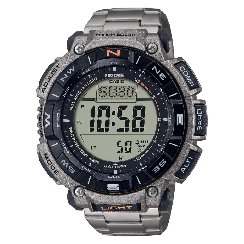 Men's Luxury Style Sports Watches-Orologio Casio Pro Trek PRG-340T-7ER in resina e titanio Men's Luxury Style Sports Watches-Orologio Casio Pro Trek PRG-340T-7ER in resina e titanio