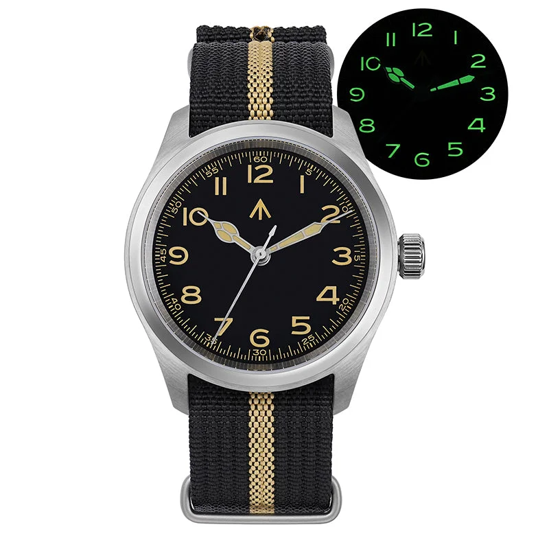 Men's Military Watches with Stainless Steel -★Pre-Owned★Militado VH31 38mm Field Watch ML08 Men's Military Watches with Stainless Steel -★Pre-Owned★Militado VH31 38mm Field Watch ML08