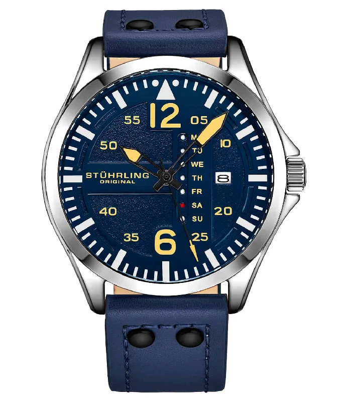 Men's Field Watches Italian Made Edition-Aeronaut 3916 Quartz 43mm Aviator
