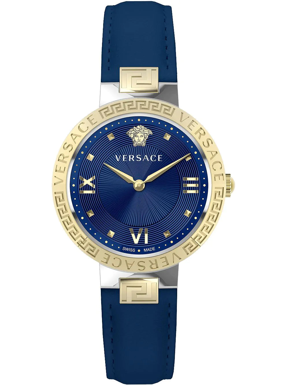 Men's Swiss Digital Edition-Versace Ladies Watch Greca Lady 36mm Blue VE2K00321