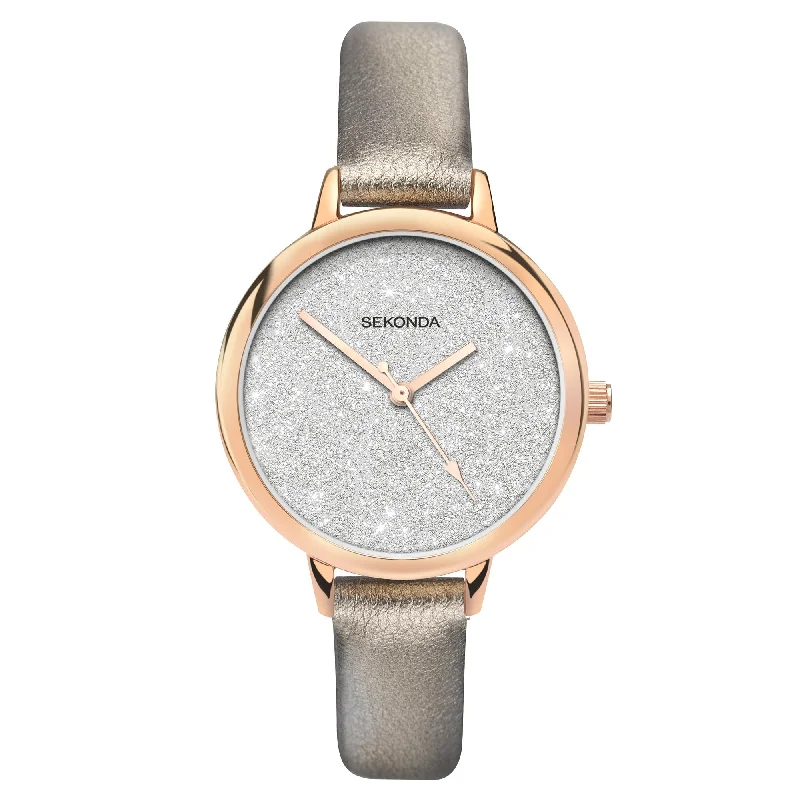 Men's Silver Dress Watches-Sekonda 40023 Ladies Metallic Bronze Watch