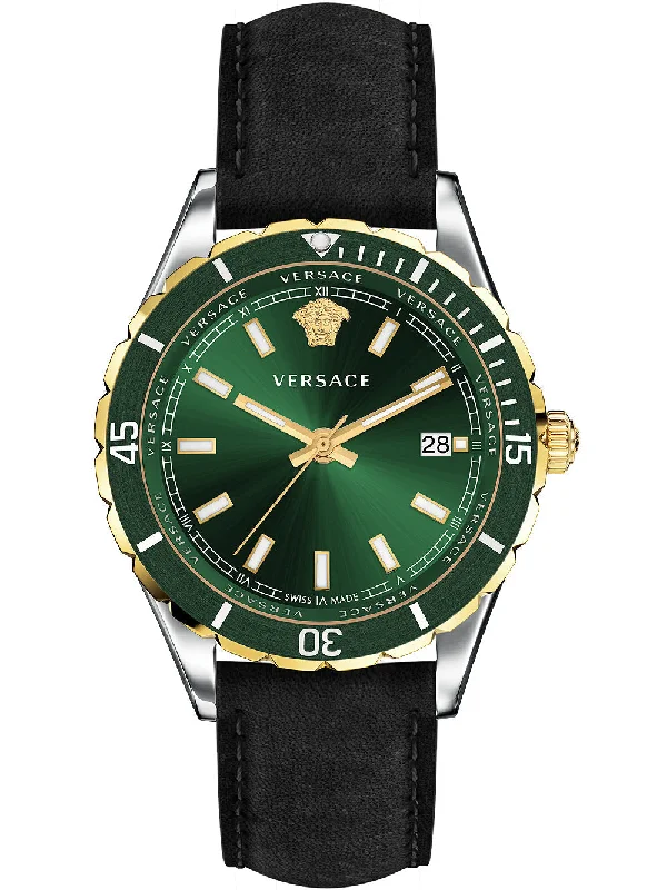 Men's Swiss Engagement Edition-Versace Men's Watch Hellenyium 42mm Green VE3A00320