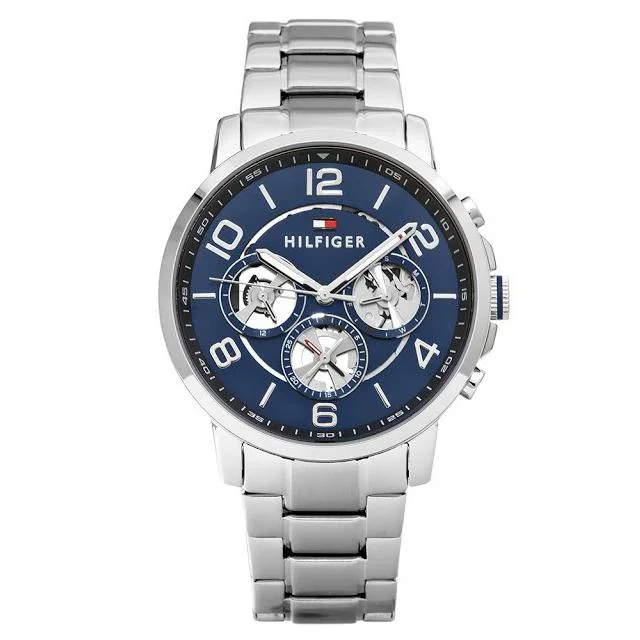 Men's Minimalist Style Dress Watches-Tommy Hilfiger 1791293 Men's Keagan Silver Watch