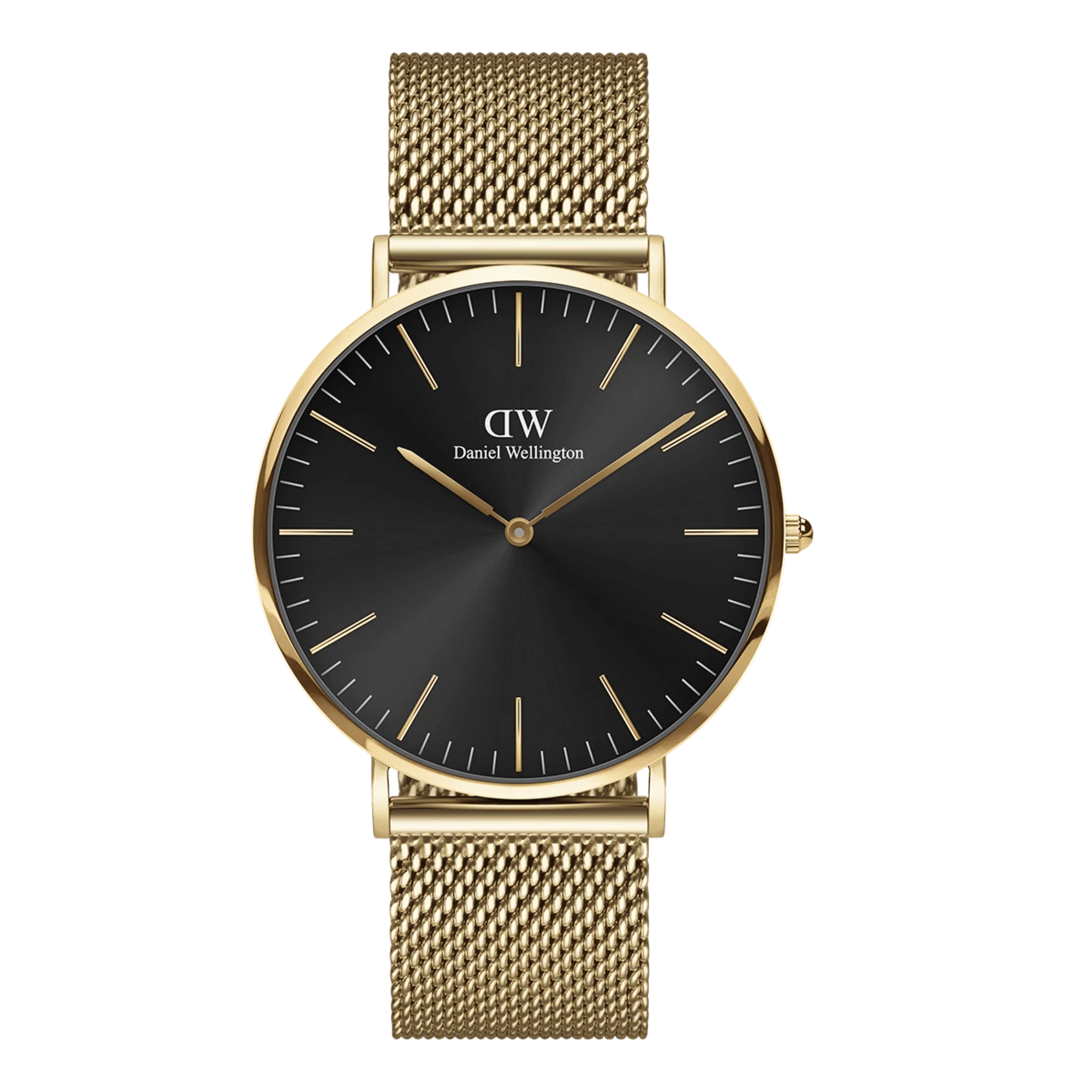 Men's Traditional Classic Watches Sale-Daniel Wellington Classic Mesh Men's Gold Black Watch DW00100631 Men's Traditional Classic Watches Sale-Daniel Wellington Classic Mesh Men's Gold Black Watch DW00100631