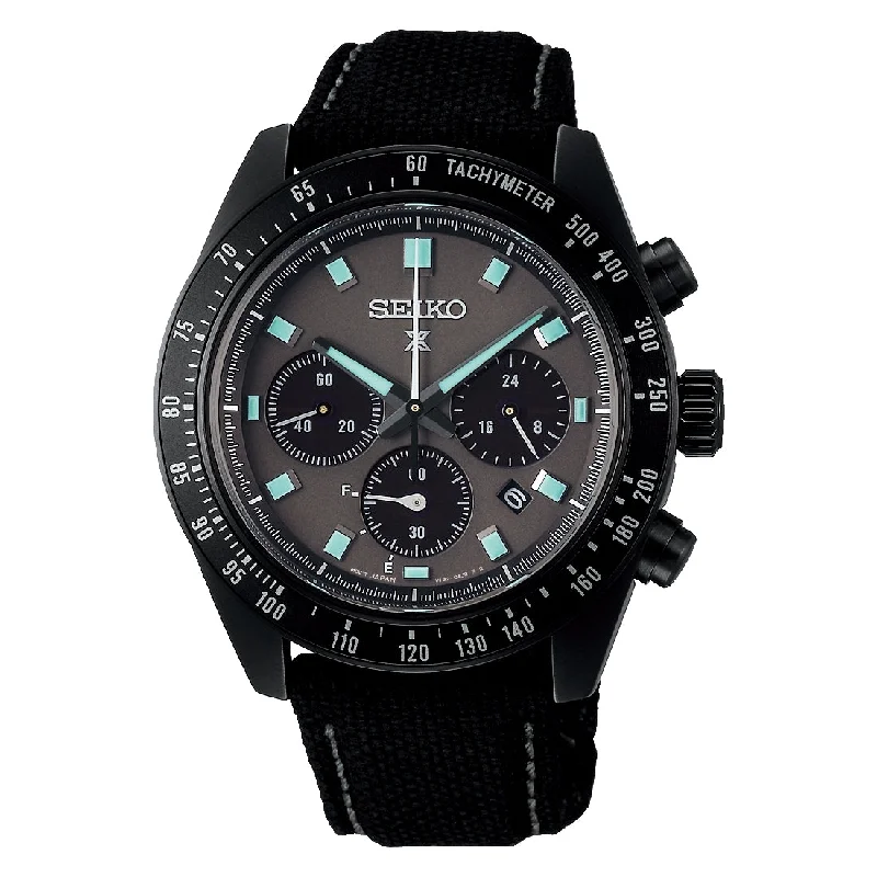 Men's Elegant Design Sports Watches-Orologio Seiko Prospex SSC923P1 Speedtimer Night Vision IP nero