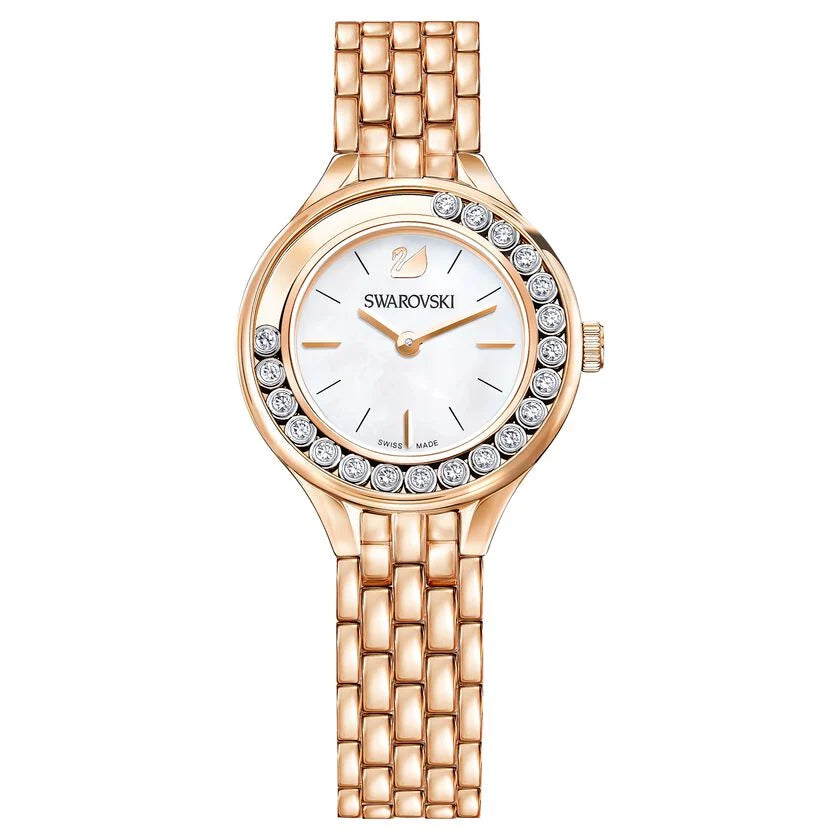 Men's Swiss Eco-Drive Edition-Swarovski Lovely Crystals Mini Ladies Rose Gold White Watch 5261496