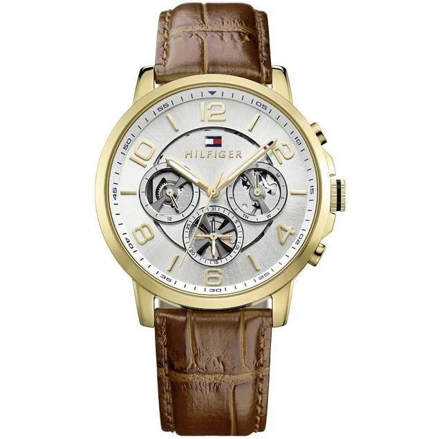 Men's Sophisticated Design Dress Watches-Tommy Hilfiger 1791291 Men's Keagan Brown Watch