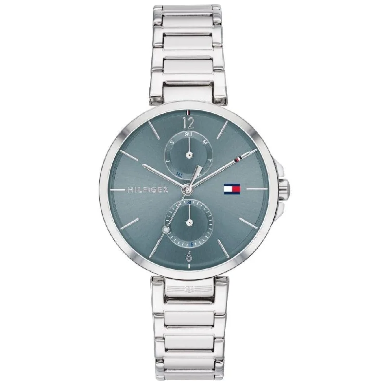 Men's Engraved Slim Watches-Tommy Hilfiger 1782126 Ladies Angela Silver Watch