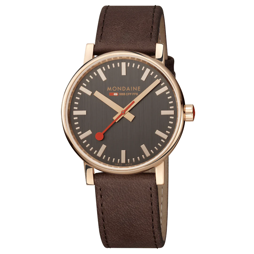 Men's Swiss Watch Limited Edition-Mondaine Watch EVO2 Rose Gold MSE.40181.LG