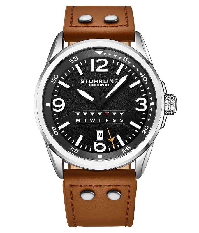 Grey Dial / Silver Case / Tan Leather Strap Silver Tang Buckle