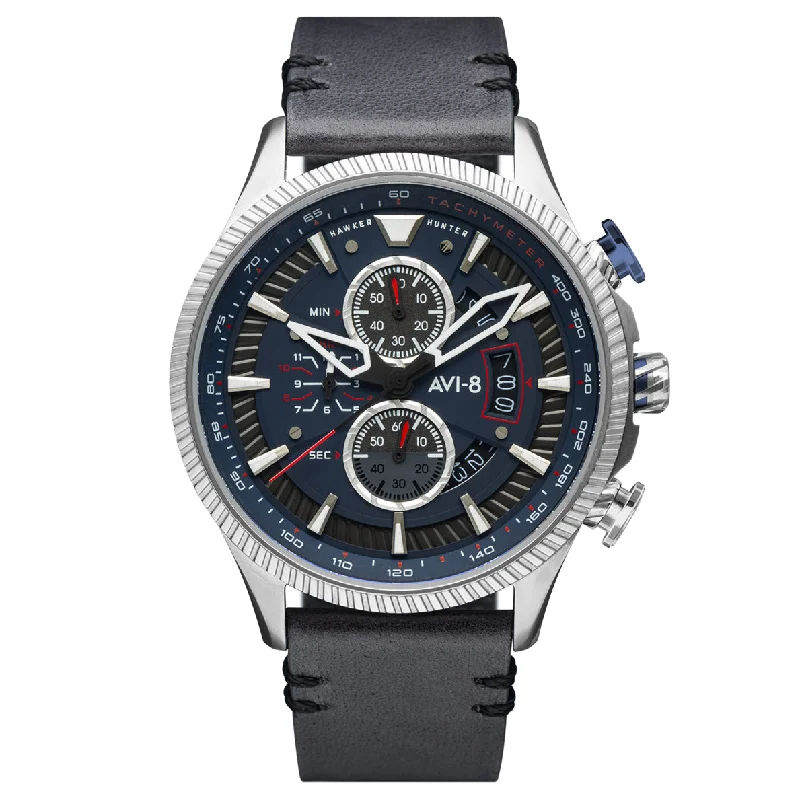 Men's Field Watches Small Size Edition-AVI-8 Men's Marine Grey Hawker Hunter Avon Watch AV-4064-04