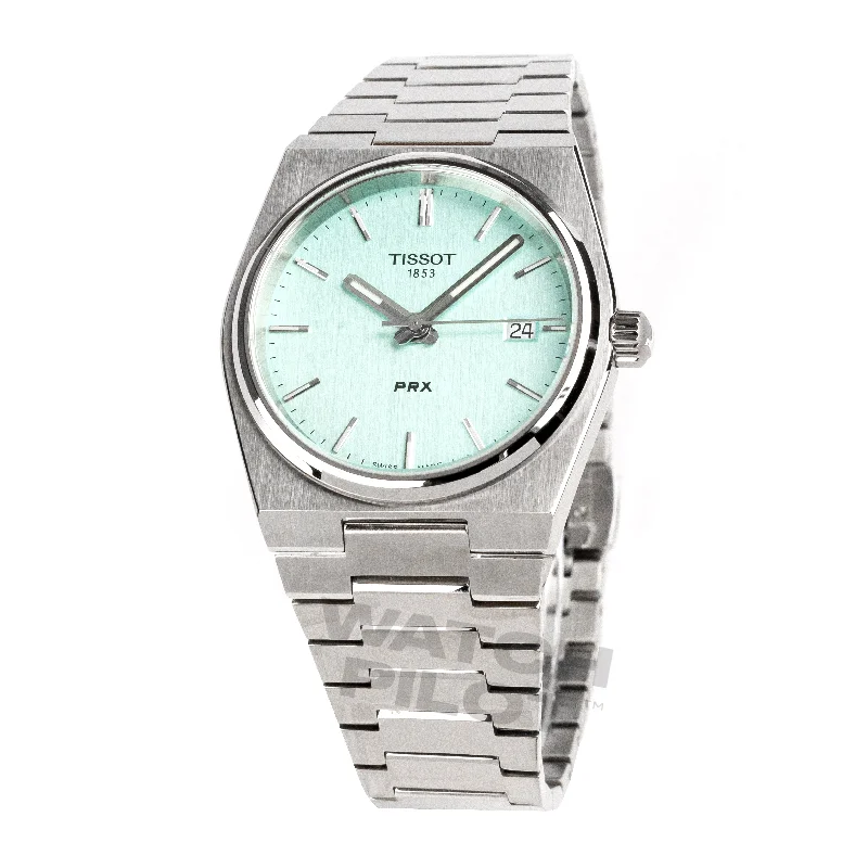 Men's Swiss New Year's Eve Edition-Tissot PRX 35mm Ladies Green Watch T1372101109100