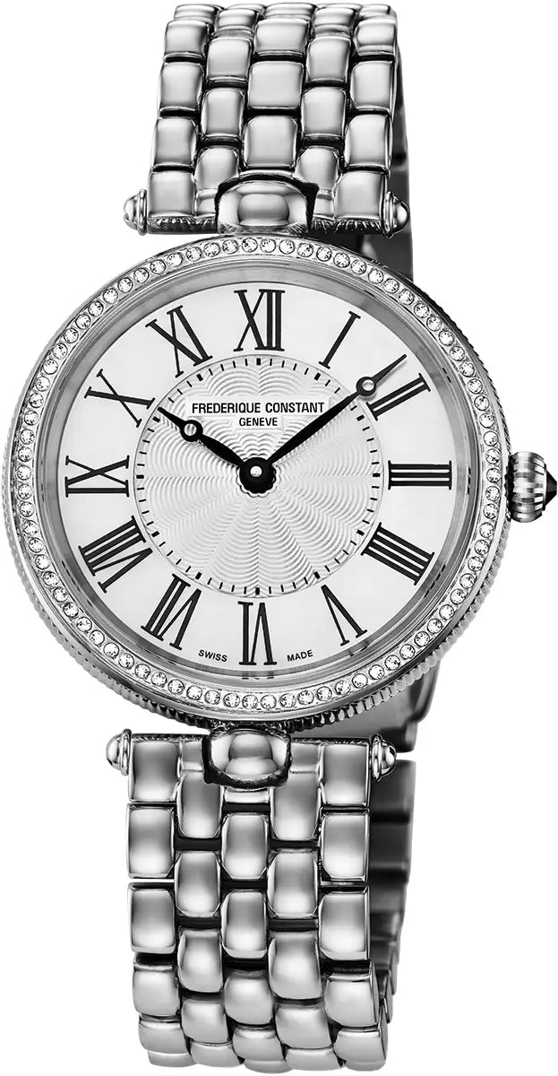 Men's Swiss Birthday Edition-Frederique Constant Ladies Watch Art Deco Round Mother of Pearl FC-200MPW2ARD6B