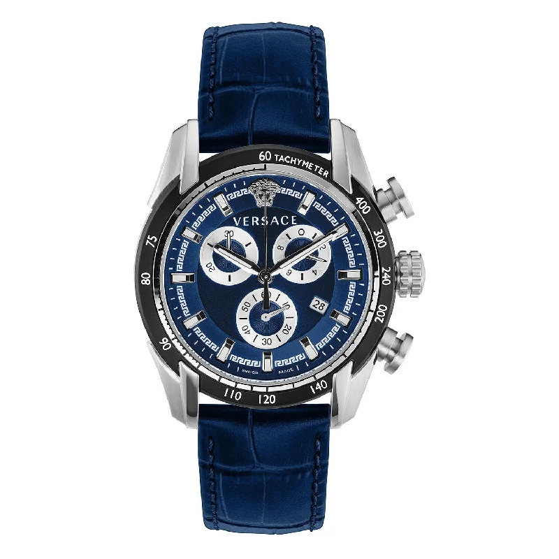 Men's Swiss Business Meeting Edition-Versace Men's Watch V-Ray 44mm Blue VE2I00721