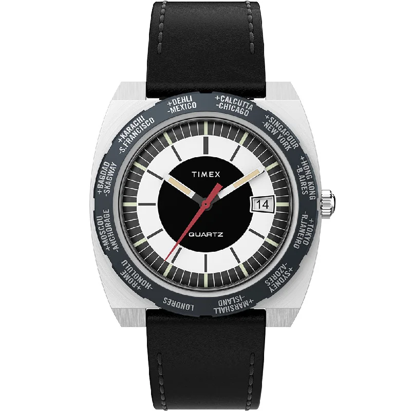 Men's Wedding Style Men's Digital Watches-Timex TW2V69500 World Time 1972 Reissue