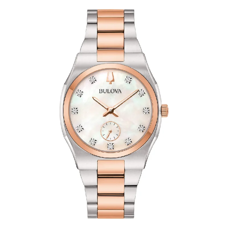Women's Digital Design Mechanical Watches-Orologio Bulova donna 98P221 bicolore madreperla piccoli secondi Women's Digital Design Mechanical Watches-Orologio Bulova donna 98P221 bicolore madreperla piccoli secondi