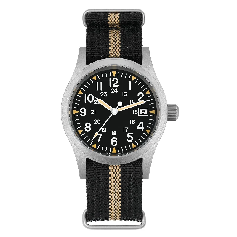 Men's Military Watches with Sapphire Crystal -Militado Sapphire Crystal 38mm Field Watch ML05