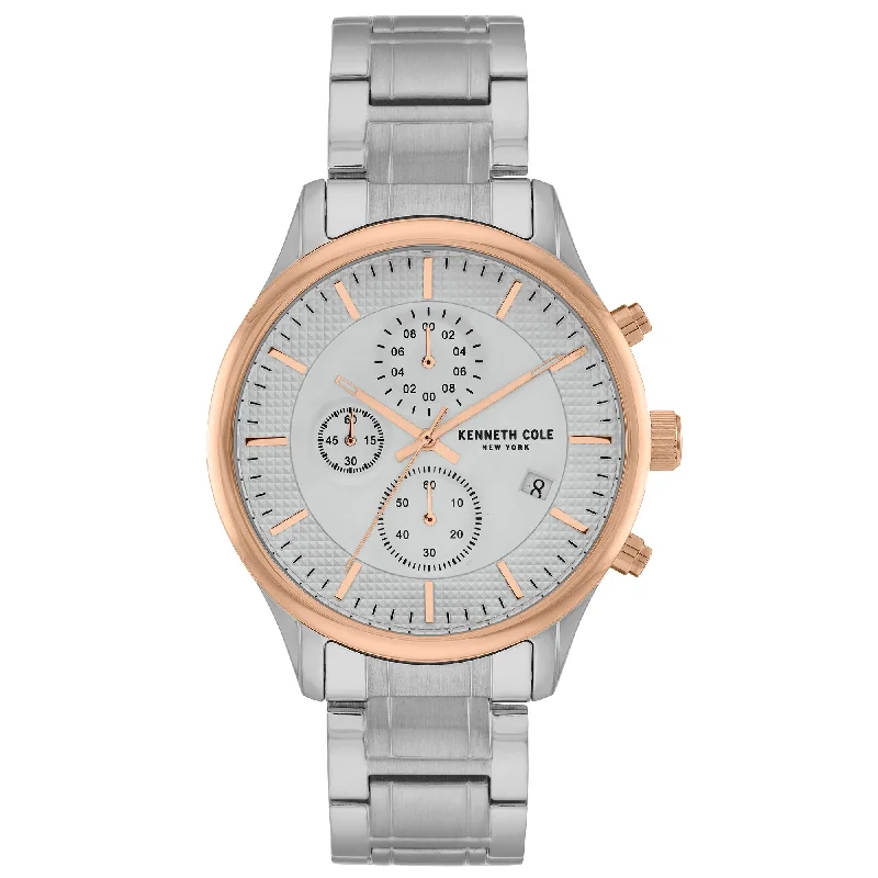 Men's Summer Dress Watches-Kenneth Cole Men's Silver Watch KC50956004