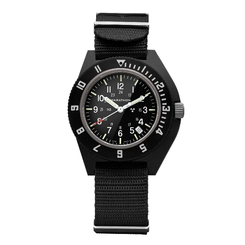 Men's Field Watches Brands-41mm Black Pilot's Navigator with Date (Quartz)