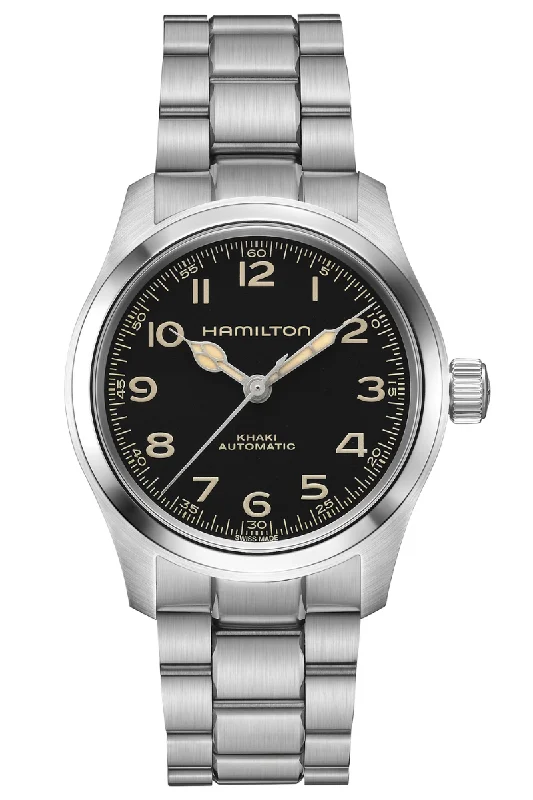 Men's Round Case Dress Watches-Hamilton Khaki Field 'Murph' 38mm Automatic H70405130