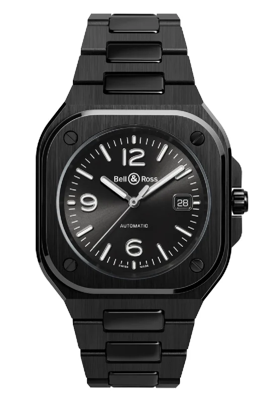 Men's Cushion Case Design Dress Watches-Bell & Ross BR05 Black Ceramic BR05A-BL-CE/SCE