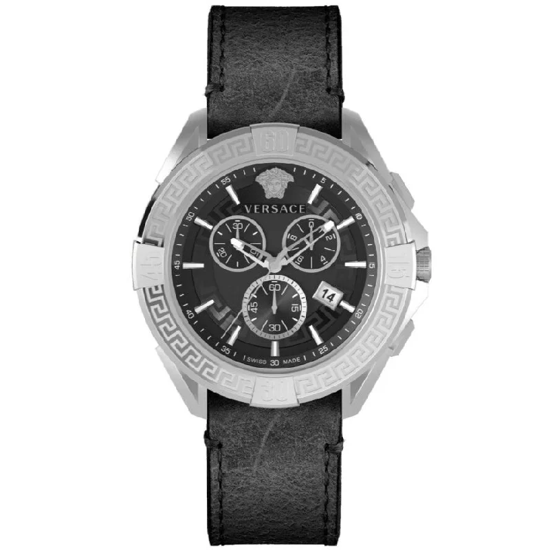 Men's Swiss Handmade Edition-Versace Men's Watch Chrono Sporty 46mm Black VE5CA0123