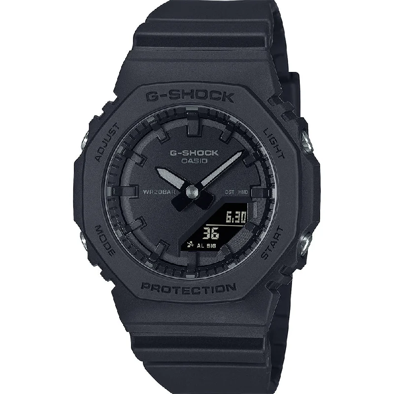 Mens Birthday Design Smart Watches-G-Shock GMAP2100BB-1A Black Out