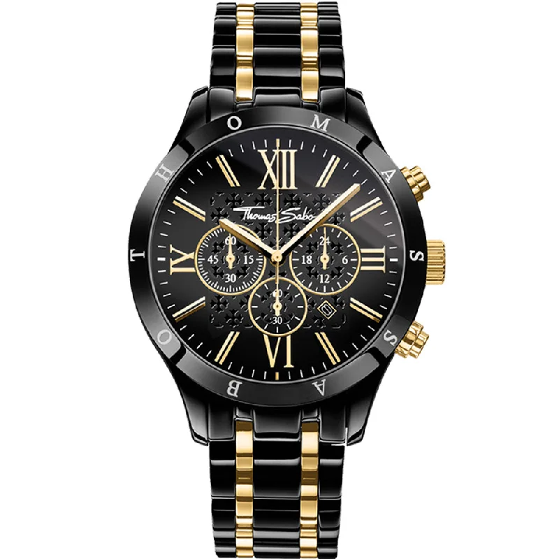 Men's Chronograph Watches with Multiple Time Zones -Thomas Sabo TWA0264 Rebel Urban Chronograph Men's Chronograph Watches with Multiple Time Zones -Thomas Sabo TWA0264 Rebel Urban Chronograph