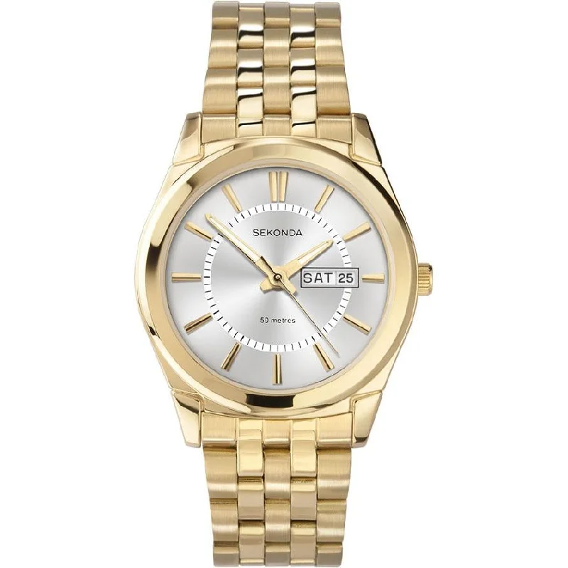 Men's Quartz Movement Style Dress Watches-Sekonda 3450 Men's Gold Watch