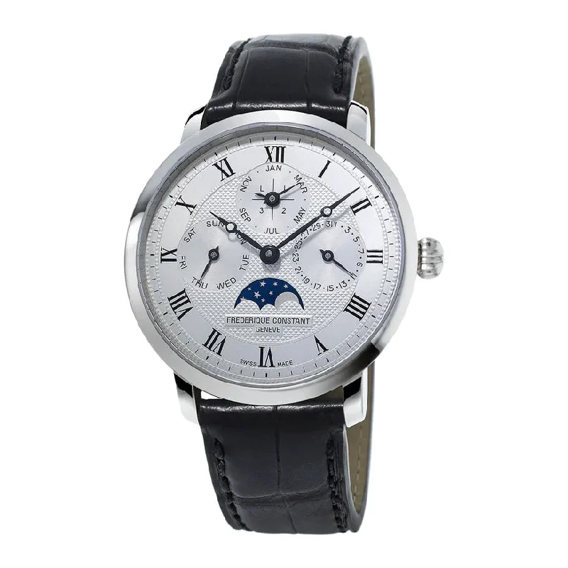 Men's Swiss Night Out Edition-Frédérique Constant Men's Watch Slimline Perpetual Calendar Moonphase FC-775MC4S6