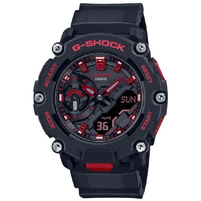 Unisex Small Size Style Watches-Casio G-Shock Men's Black Watch GA-2200BNR-1AER