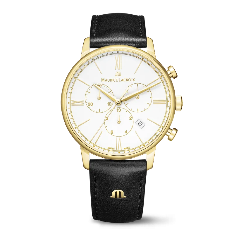 Men's Swiss Designer Edition-Maurice Lacroix Eliros Men's White Gold Watch EL1098-PVY01-110-2