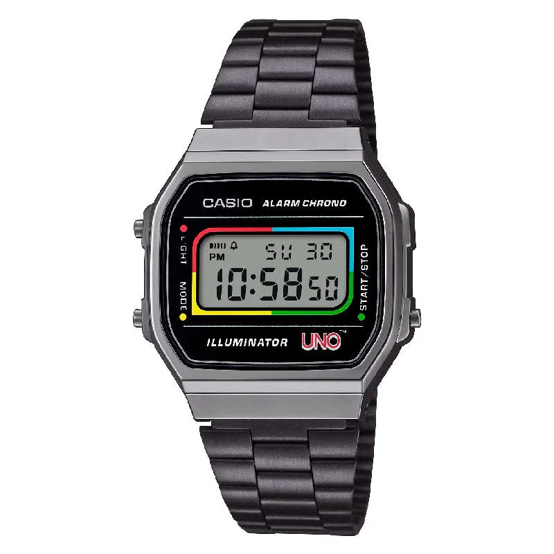 Women's Office Wear Style Mechanical Watches-Casio Vintage A168WEUC-1AER dedicato a Uno il gioco delle carte