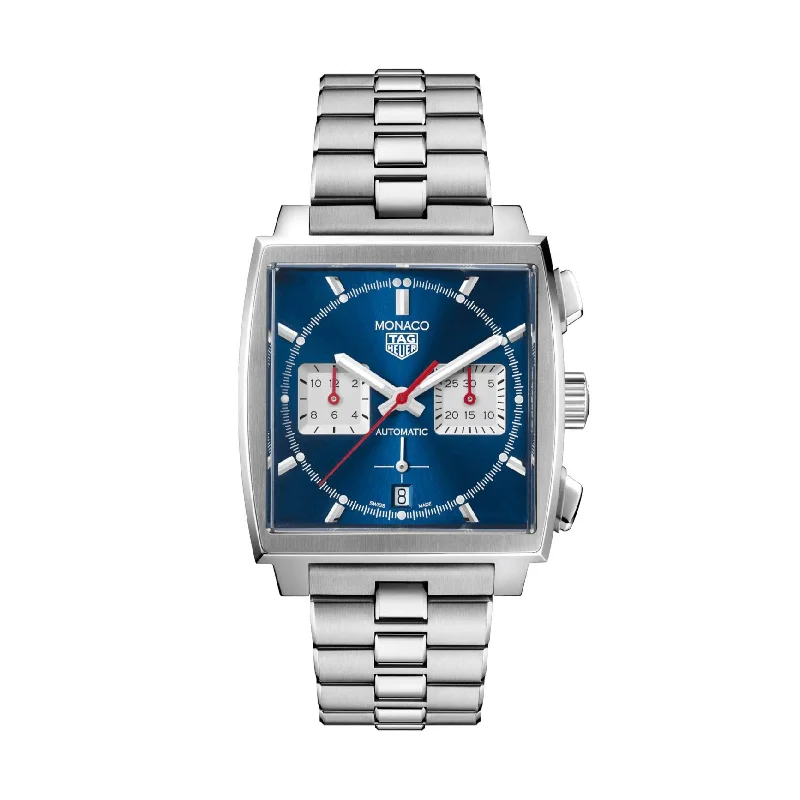 Men's Swiss Made Edition-Tag Heuer Monaco Men's Blue Chronograph Watch CBL2111.BA0644