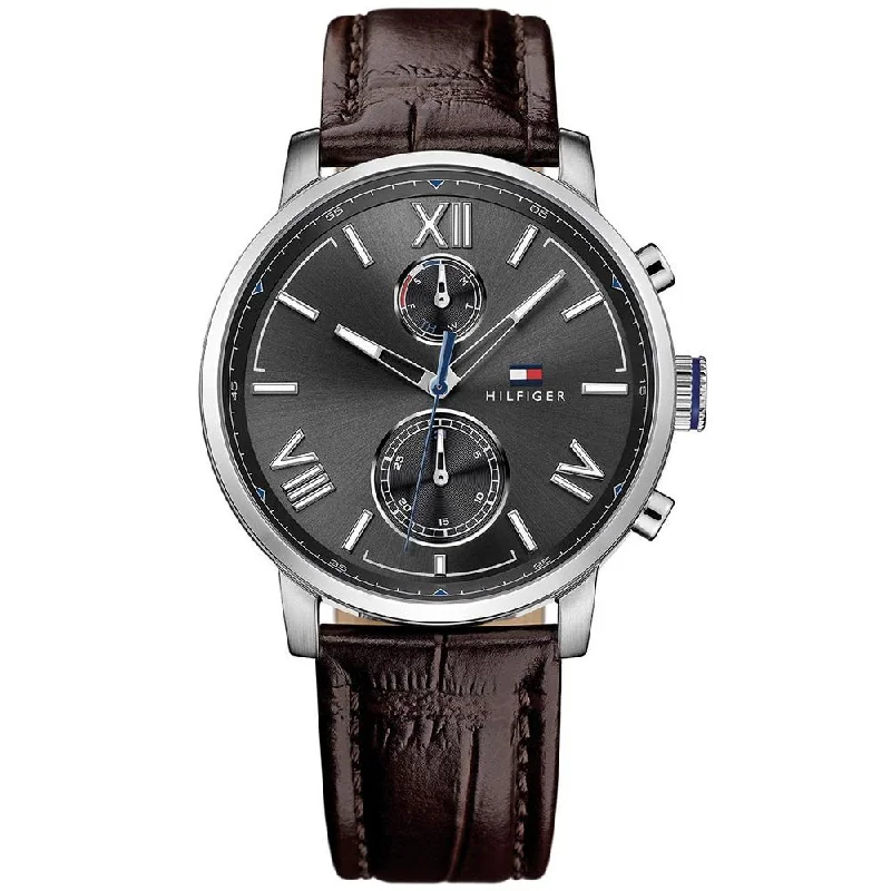 Men's Personalized Style Dress Watches-Tommy Hilfiger 1791309 Men's Alden Black Watch