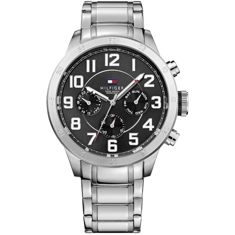 Men's Gift Style Dress Watches-Tommy Hilfiger 1791054 Men's Trent Black Watch