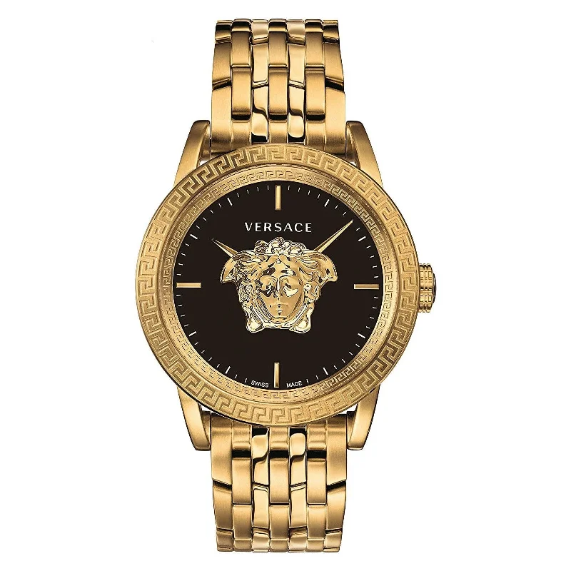 Men's Swiss Watch Hand-Wound Edition-Versace Men's Watch Palazzo Empire Gold Bracelet VERD00819